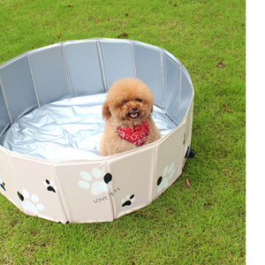 120cm Pet Swimming Pool Dog Cat Washing Bathtub Outdoor Bathing Foldable Portable Pink
