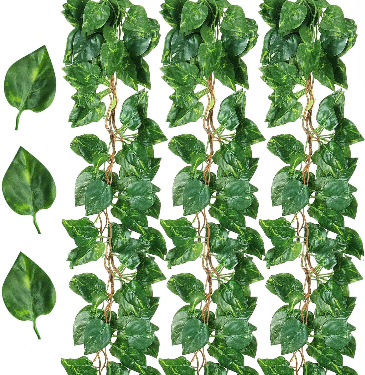 5Pcs 2.3M Artificial Lvy Vine Fake Foliage Flower Hanging Leaf Garland Plant Au