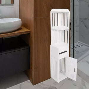 3 Tiers Bathroom Cabinet Corner Shelf Toilet Shower Cupboard Storage Rack