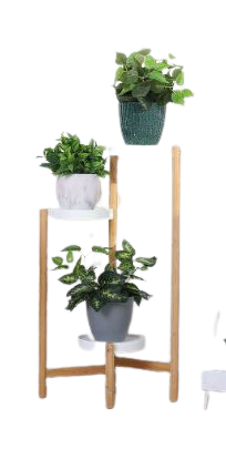 Bamboo Plant Stand 3 Tier Plant Holder for Multiple Flower Pots Indoor Outdoor