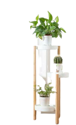 Bamboo Plant Stand 3 Tier Plant Holder for Multiple Flower Pots Indoor Outdoor