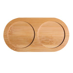 Wooden Tea Tray Serving Table Plate Snacks Food Storage Dish Holder for Home