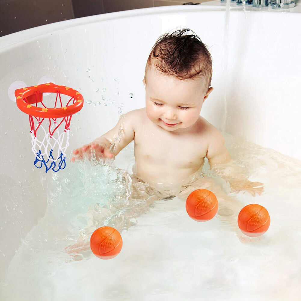 Toddler Bath Toys Kids Basketball Hoop Bathtub Water Play Toy Set for Baby Gift