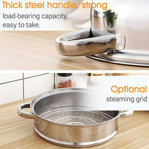 4 /5 Tier Stainless Steel Steamer Meat Vegetable Cooking Steam Pot Cookware