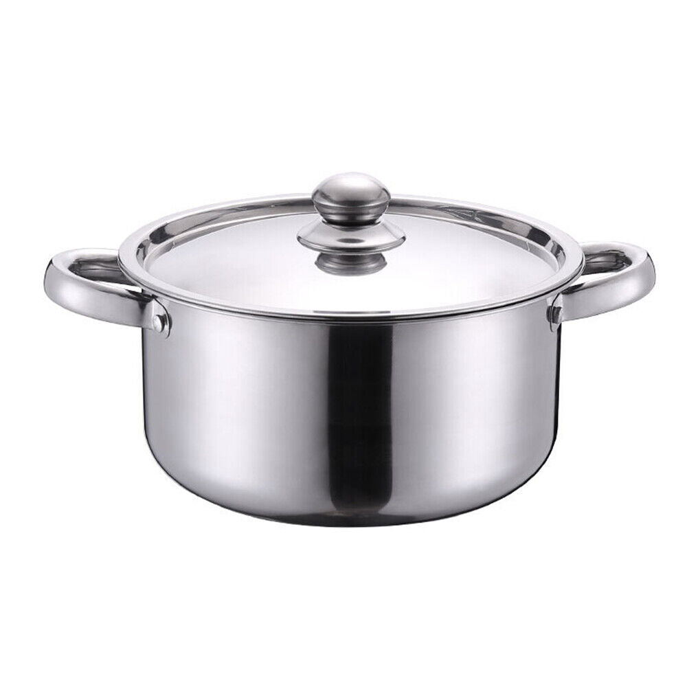 5pcs Stainless Steel Stock Pot with Lid Cooking Kitchen Cookware Stockpot Set