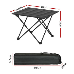 Folding Camping Table 40cm Aluminium Portable Outdoor Picnic BBQ
