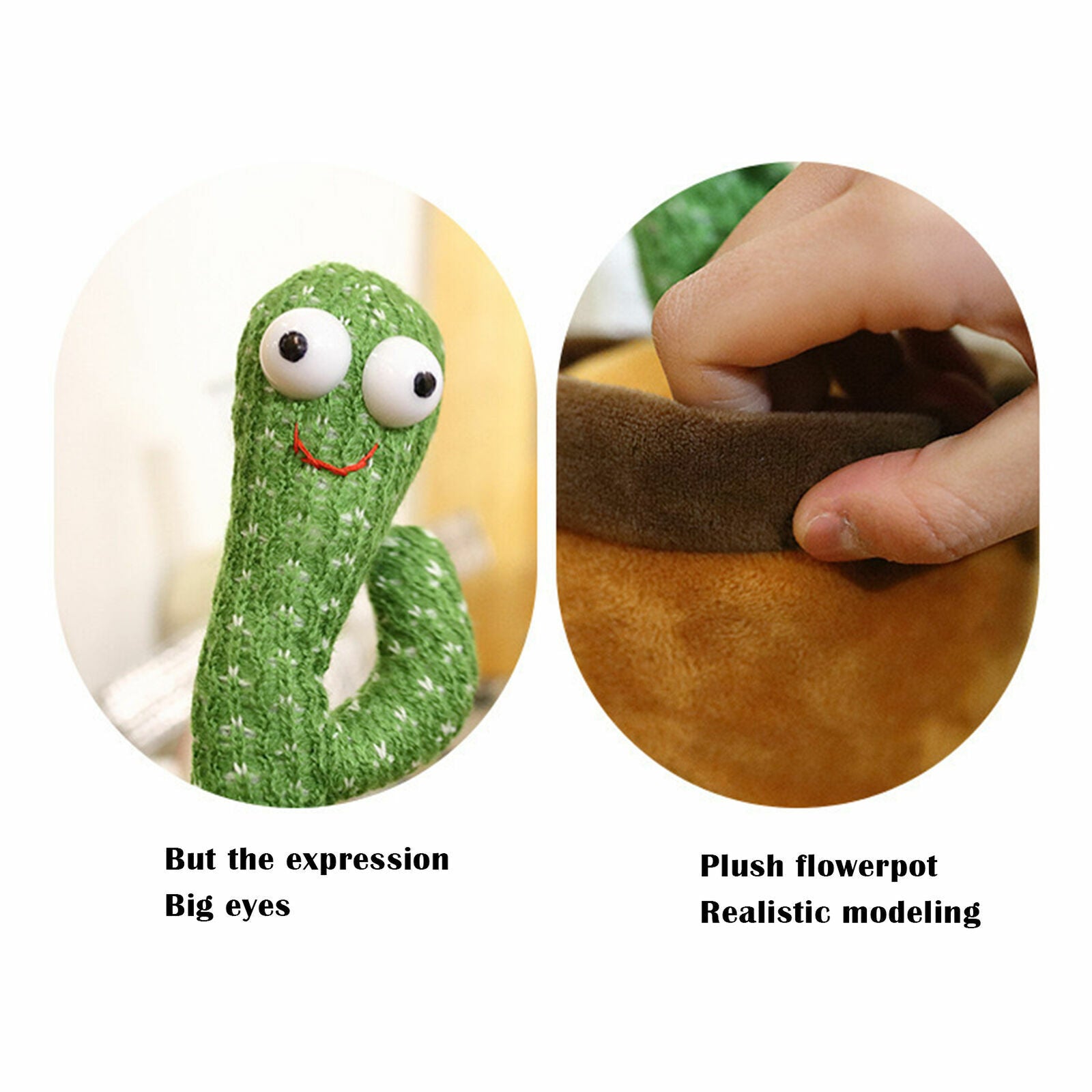 Dancing Cactus Plush Toy Doll Electronic Recording Shake With Song Funny Gift