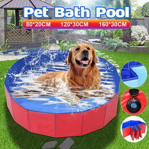 Portable Pet Swimming Pool Kids Dog Cat Washing Bathtub Outdoor Bathing Foldable