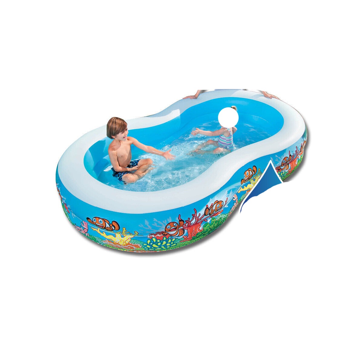 Swimming Pool Above Ground Inflatable Family Fun 262cm x 157cm x 46cm