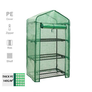 3 TIERS Flower Greenhouse Garden Shed Complete With Frame and PE Cover