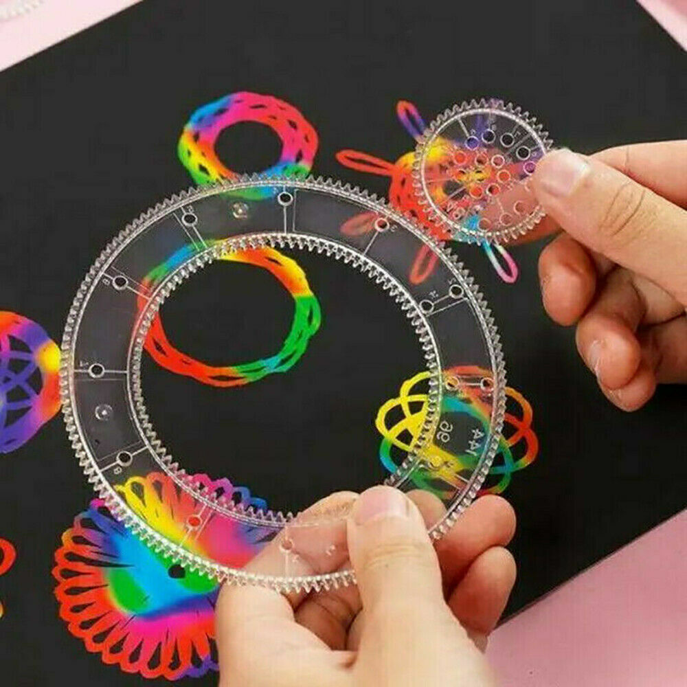 28Pcs Spirograph Design Set Drawing Kids Art Craft Brought interlocking elegant