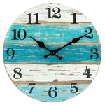 Wall Clock-Beach Blue Wall Clocks Battery Operated Silent Non-Ticking