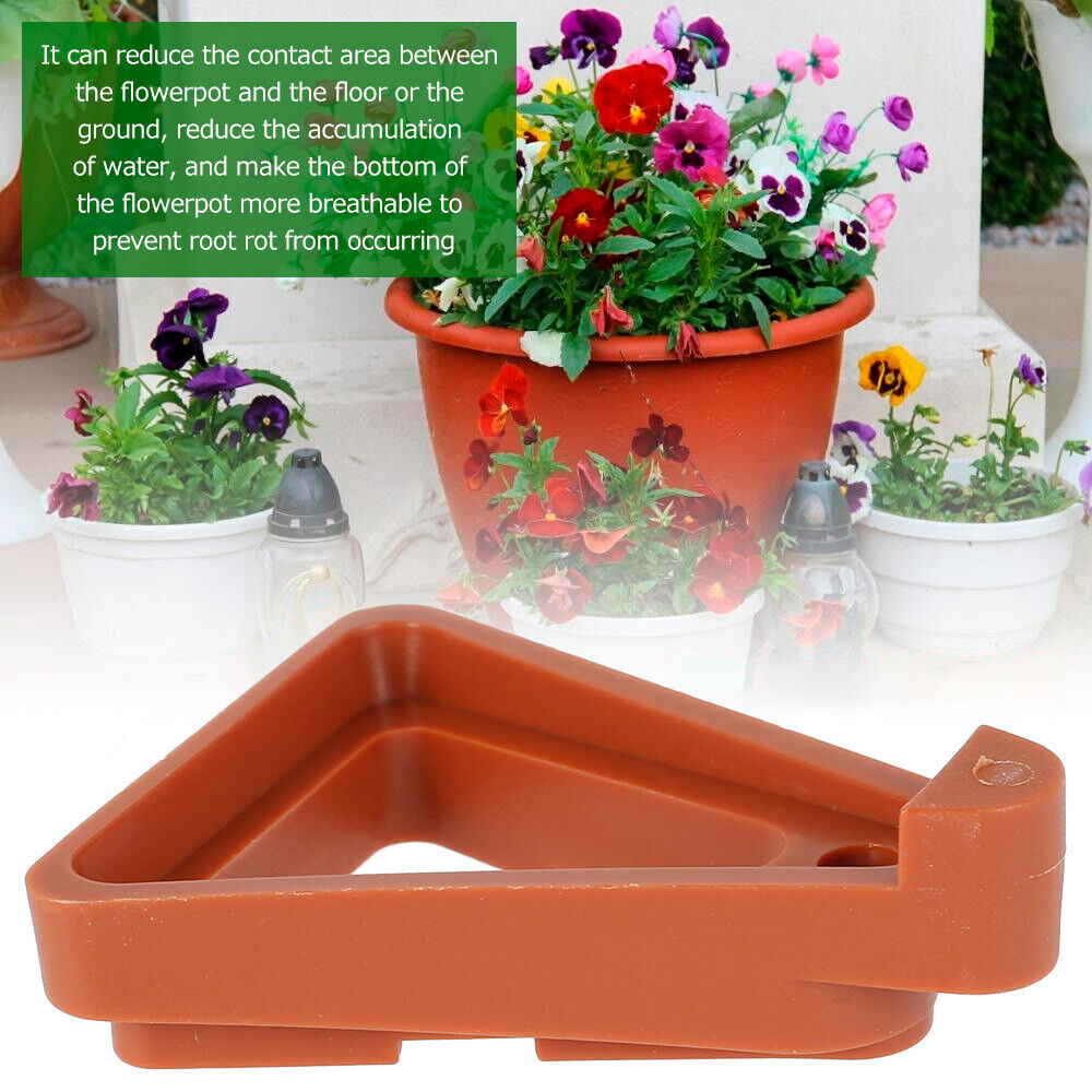 24X Flower Pot Feet Garden Plant Low Profile Outdoor Pot Feet Risers Invisible`