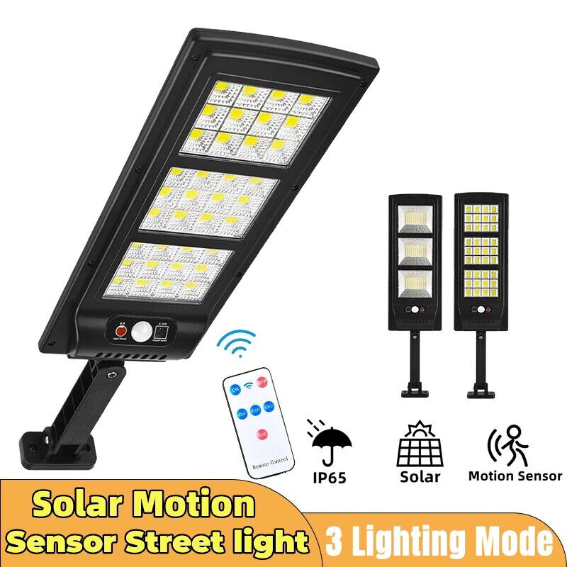 9000W LED Solar Flood Light Motion Sensor Security Wall Yard Street Outdoor Lamp