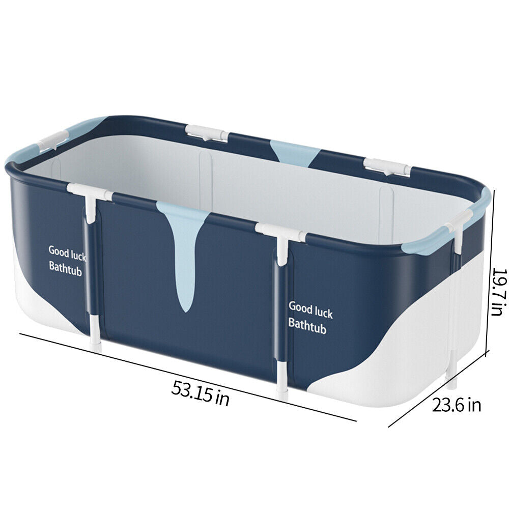 135cm Foldable Portable Bathtub Water Tub Folding PVC Adult Spa Bath