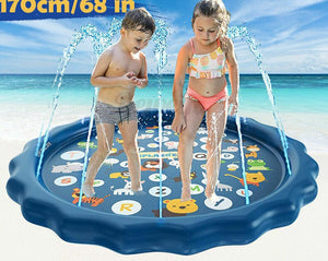 170CM Outdoor Kids Splash Sprinkler Water Play Pad Mat Inflatable Spray Pool Toy