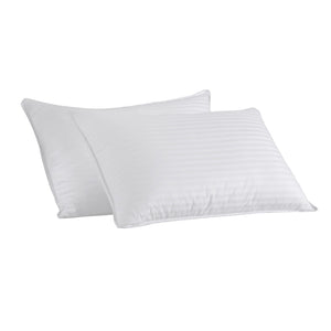 Twin Pack Hotel Quality Cotton Sateen Microfibre Pillow Standard 48x73