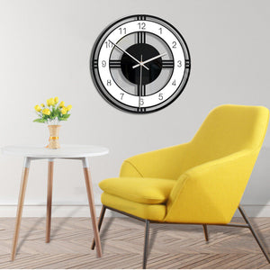 Acrylic Silent Wall Clock Round Retro Wall Clock Wall Hanging Clock Silent 30cm