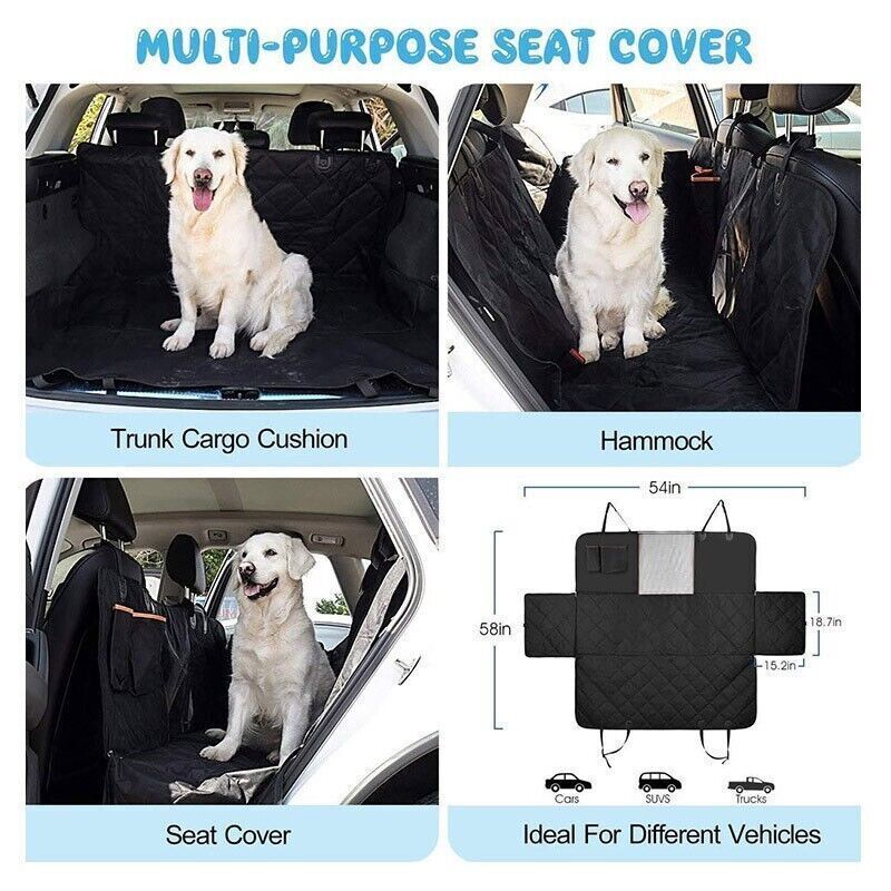 Premium Pet Car Seat Cover Hammock NonSlip Protector Mat Waterproof Cat Dog Back