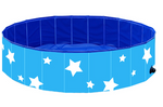 120cm Pet Swimming Pool Dog Cat Washing Bathtub Outdoor Bathing Foldable Portable blue