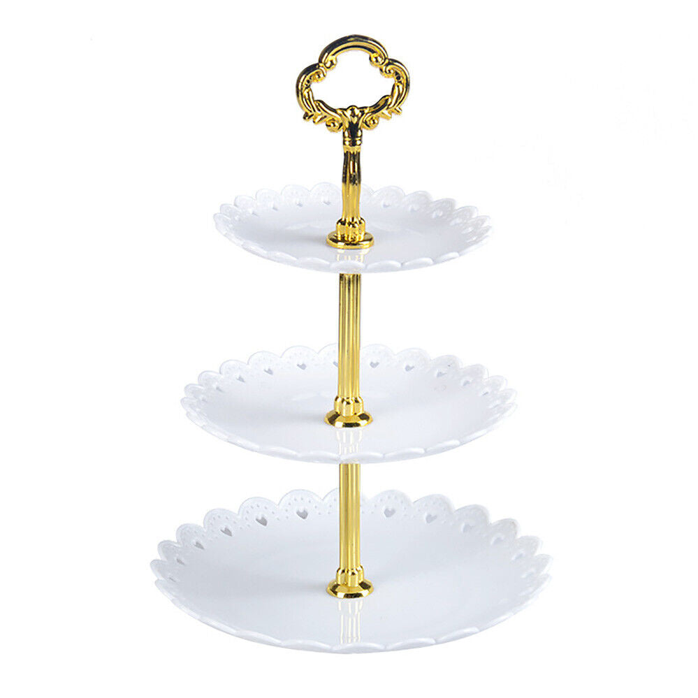 3 Tier Tool Wedding Food Fittings Cupcake Party Serving Fruit Cake Plate Stand