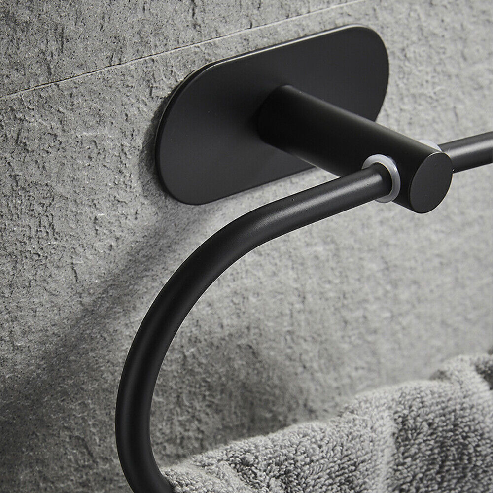 Stainless Steel Hand Towel Ring Rack Rail Holder Wall Mounted Bathroom