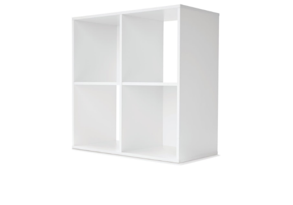 4 Cube Display Unit White Gloss Bookshelves Shelves Bookcase Storage Organiser