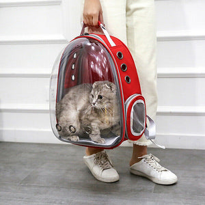 RED Pet Outdoor Carrier Backpack Cat Dog Puppy Travel Space Capsule Shoulder Bag