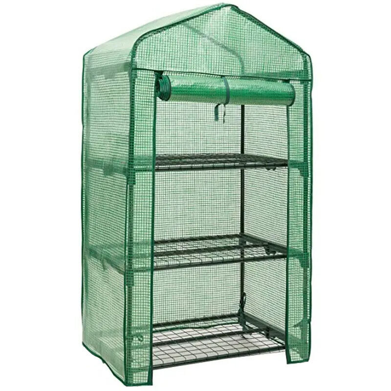 3 TIERS Flower Greenhouse Garden Shed Complete With Frame and PE Cover