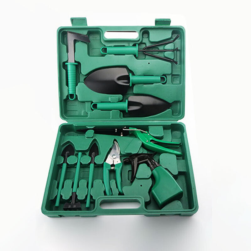 10PCS Gardening Tools Set Gardening Hand Tools with Carrying Case Tool Kits