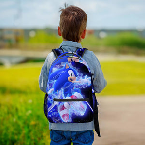 Sonic-The Hedgehog Backpack Kids Boys School Bag Students Bookbag Bag Rucksack