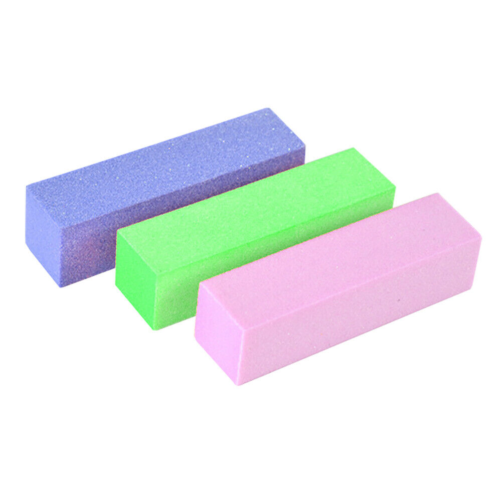 20pcs Block Acrylic Sponge Files Surface Art Sanding Manicure Care Buffer Nail