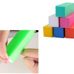 20pcs Block Acrylic Sponge Files Surface Art Sanding Manicure Care Buffer Nail