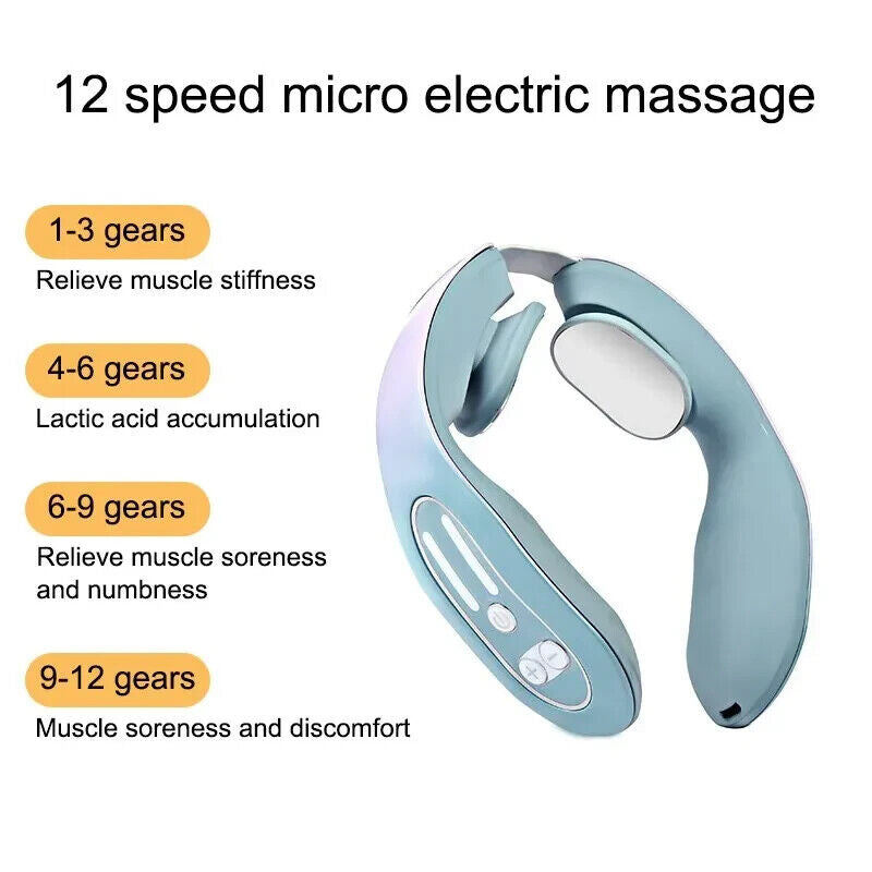 Neck Massager Relaxation Therapy With Micro Current Vibration Kneading