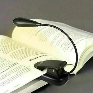 7 LED Reading Light USB Rechargeable Clip On Bed Book Reading Lamp Stand Light