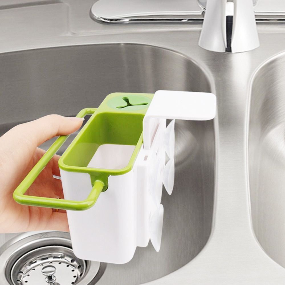 Sink Caddy Kitchen Suction Cup Organiser Sponge Holder Storage Soap Rack Drainer