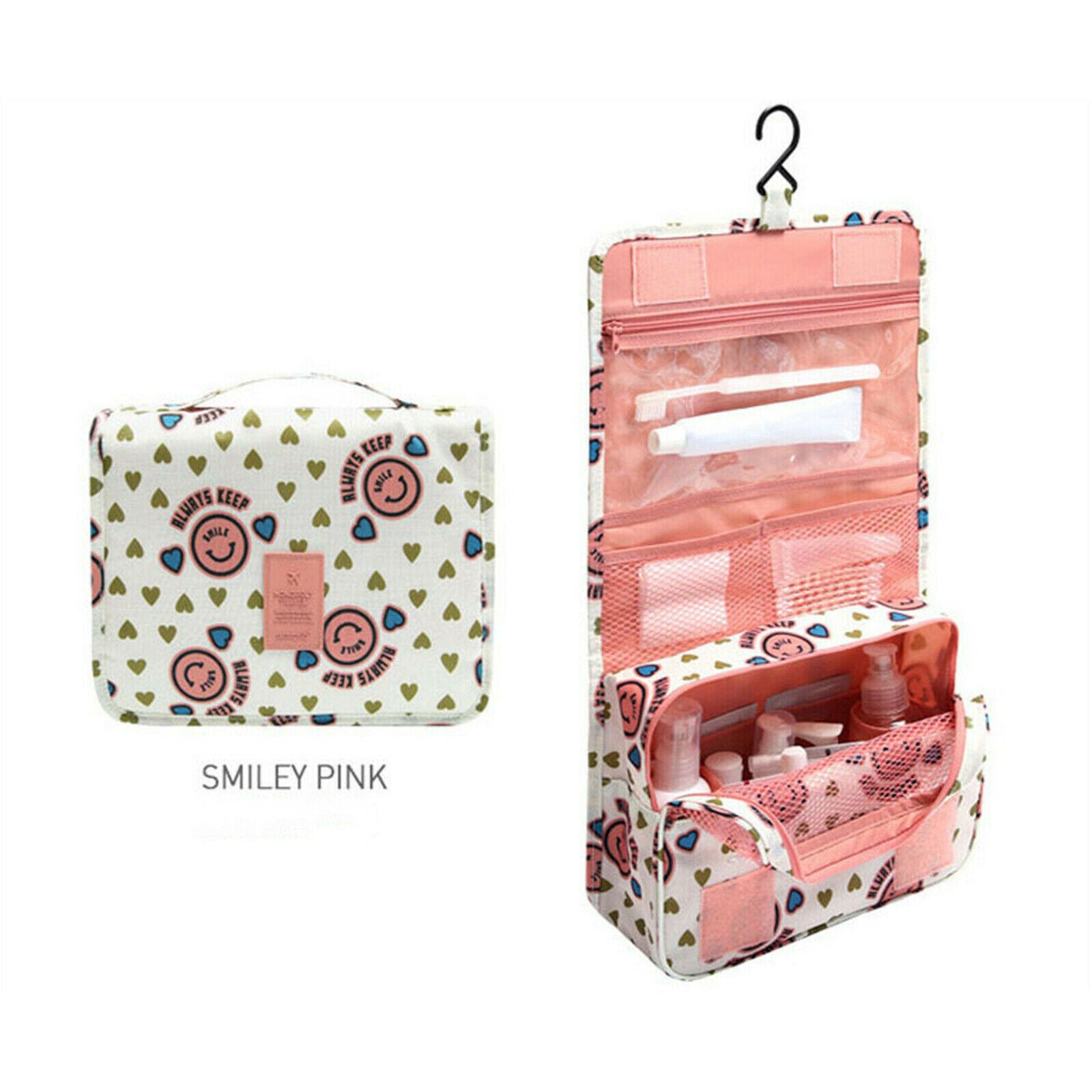 Travel Cosmetic Makeup Bag Storage Large Bag Hanging Toiletry Case  Organizer