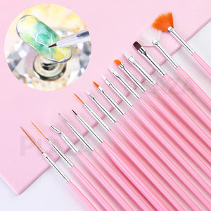 32pcs Nail Art Design Brushes Set Dotting Painting Drawing Polish Pen Tools Kit