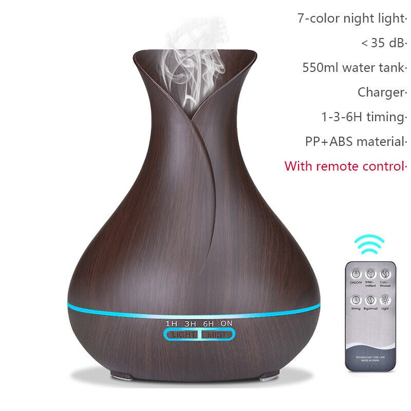 LED Aroma Aromatherapy Diffuser Essential Oil Ultrasonic Air Humidifier Purifier