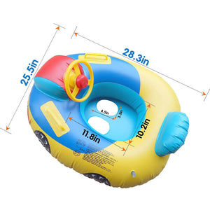 Inflatable Car Baby Swimming Ring Toddler Pool Float Seat Boat Kids Toy Water