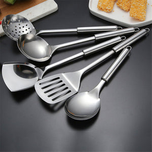 6pcs Stainless Steel Kitchen Utensil Cooking Tool Set Serving Spoon Cookware