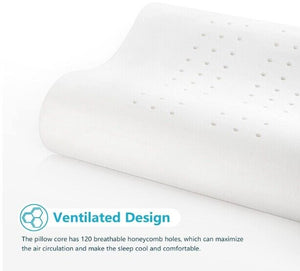 Memory Foam Pillow High Low Side Sleeping Ergonomic  Health Care Wave shape 57x30 x10