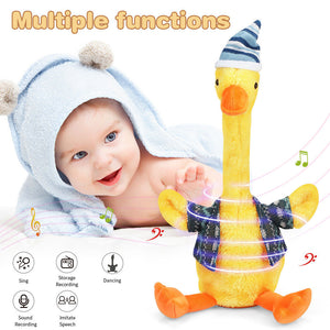 Talking Toy Dancing Duck Doll Speak Talk Sound Record Repeat Toys for Baby Kids