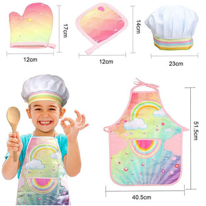 26PCS Kids Cooking Baking Set Chef Role Play For Toddler Boys And Girls Ages 3+