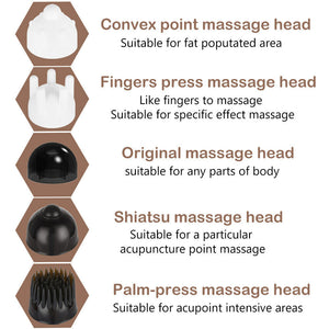 Electric Handheld Massager Full Body Back Shoulder Neck Pain Relief Deep Tissue
