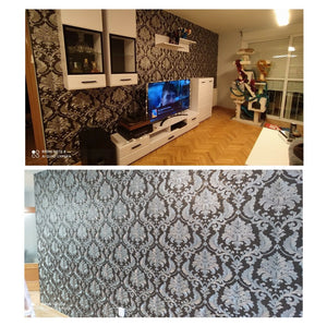 3D Luxury Damask Wallpaper Roll 10M Embossed Vinyl Wall Paper Home Decor