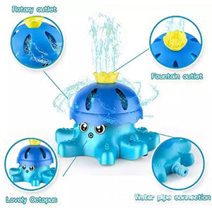Cute Octopus Water Spray Rotating Outdoor Water Spray Sprinkler Toys For Kids
