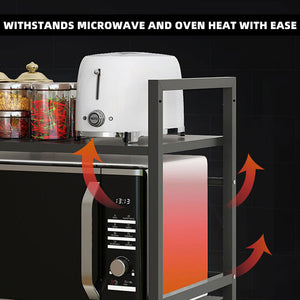 Adjustable Metal Oven Microwave Shelf Kitchen Organiser Storage Rack Holder Set