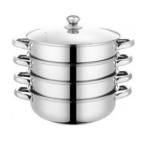 4 /5 Tier Stainless Steel Steamer Meat Vegetable Cooking Steam Pot Cookware