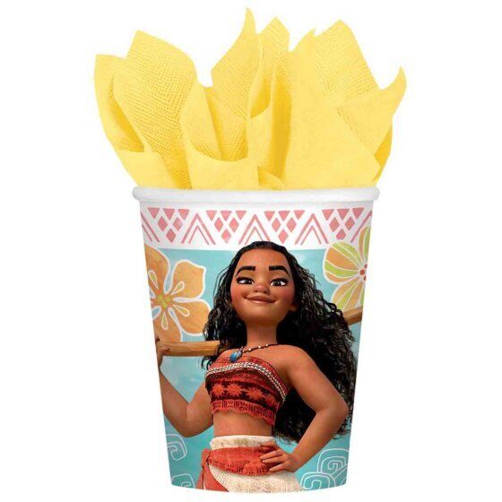 MOANA PARTY SUPPLIES PACK 8 PLATES 8 CUPS 8 NAPKINS 1 TABLE COVER PARTY DECORATE